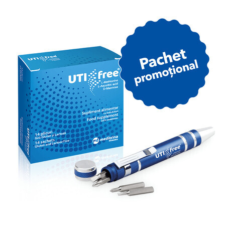 UTI Free pakket, 14 sachets + schroevendraaier, Meditrina Pharmaceuticals