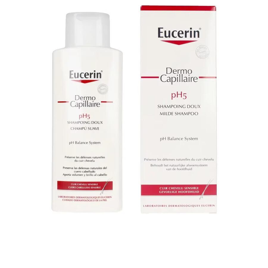 Eucerin Dermo Capillary Shampooing doux avec ph5 pour cuir chevelu sensible, 250 ml
