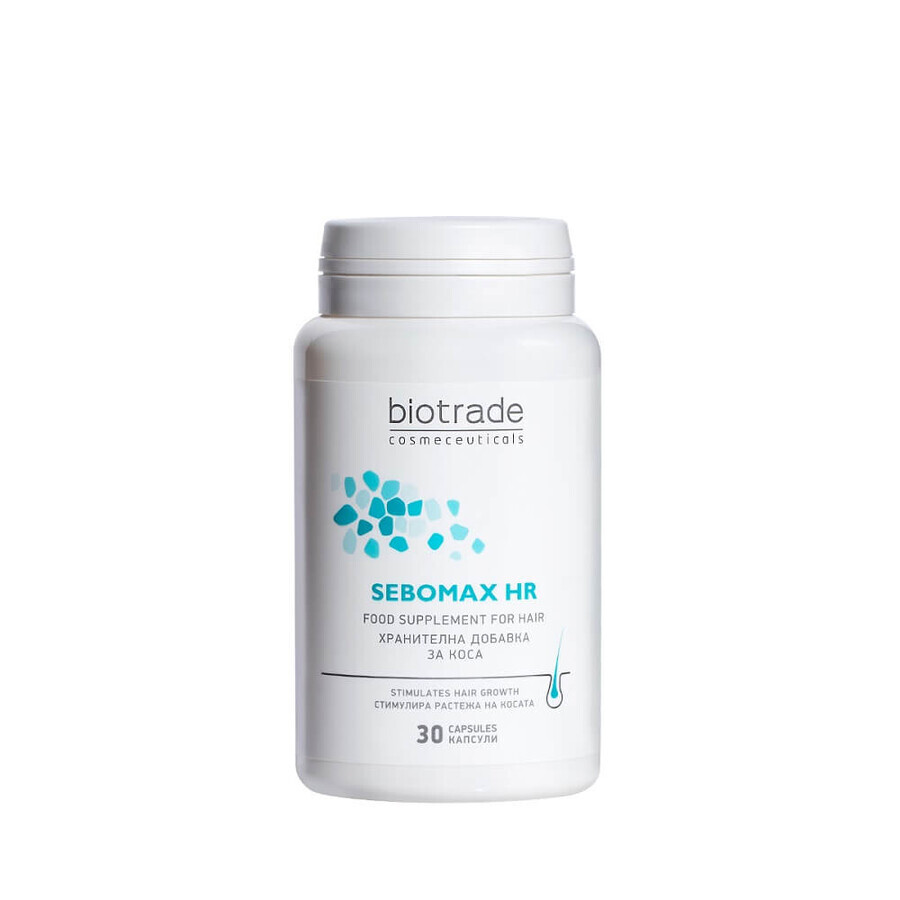 Biotrade Sebomax HR supplement tegen haaruitval, 30 capsules