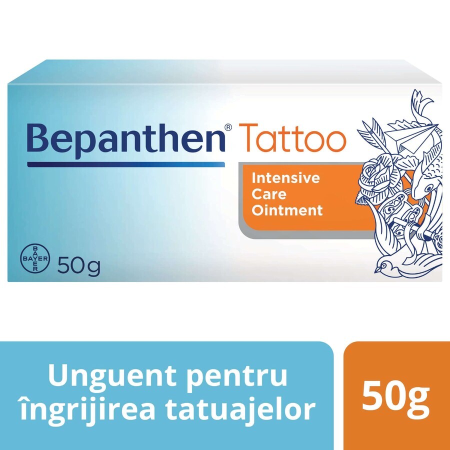 Bepanthen Tattoo Care Ointment, 50 g, Bayer