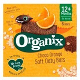 Organic whole oat bars with cocoa and orange, + 12 months, 6 bars x 23 g, Organix