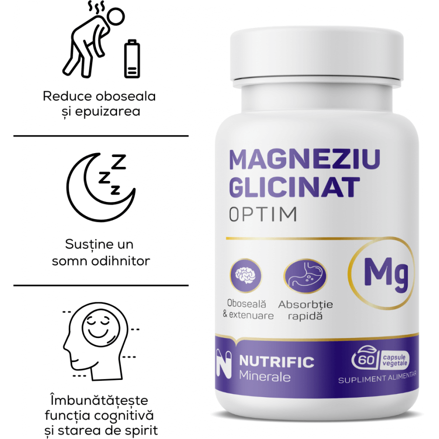 Magnesiumglycinaat Optim, 60 capsules, Nutrific