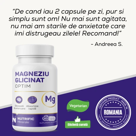 Glicinato de magnesio Optim, 60 cápsulas, Nutrific
