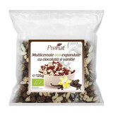 Biologisch geëxpandeerd meergranen met chocolade en vanille, 125 g, Pronat