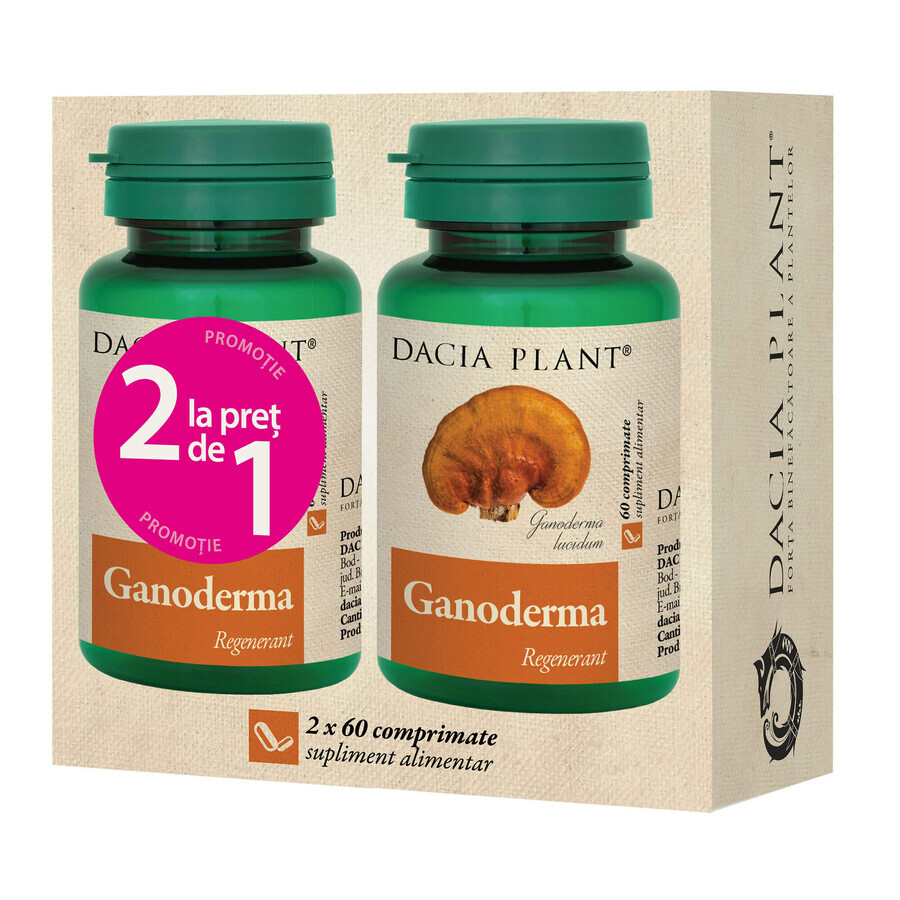 Ganoderma, 60 tabletten, 1+1, Dacia Plant Beoordelingen