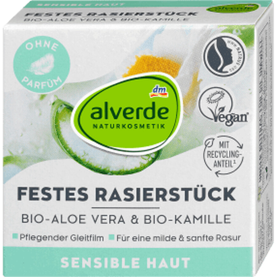 Alverde Naturkosmetik Vaste scheerzeep, 50 g