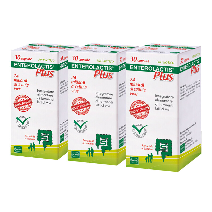 Enterolactis Plus Pack 3 x 30 gélules Sofar Évaluations