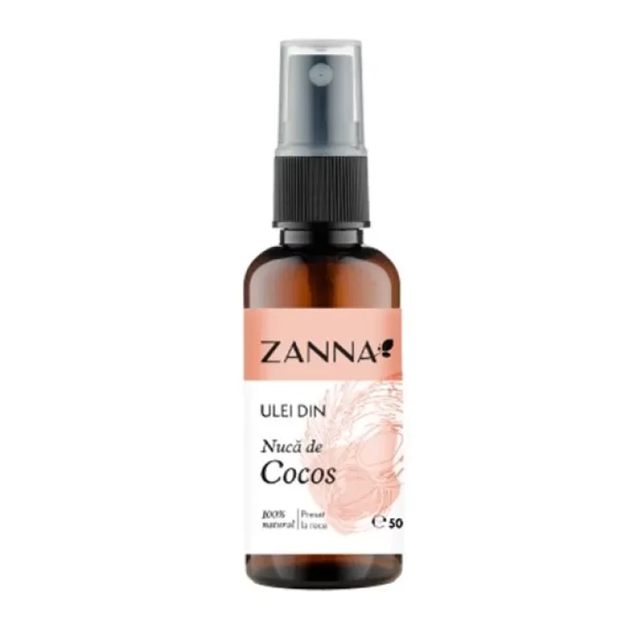 Cold pressed Coconut Oil 100% natural cold pressed Coconut oil spray, 50ml, Zanna