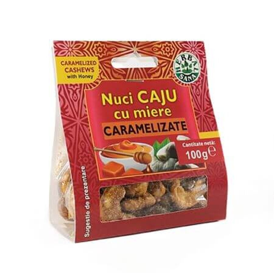 Noix de cajou au miel caramélisé, 100 g, Herbal Sana