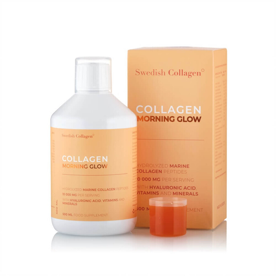 Vloeibaar collageen met hyaluronzuur en vitaminen Morning Glow, 500 ml, Zweeds Collageen