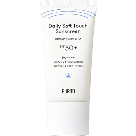 Crema de fata pentru protectie solara cu SPF 50+ PA++++ Daily Soft Touch, 15 ml, Purito