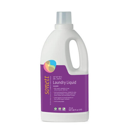 Detersivo ecologico per bucato bianco e colorato alla lavanda, 2000 ml, Sonett