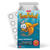 Easy fishoil Omega 3 en vitamine D, 30 kauwtabletten, EasyVit