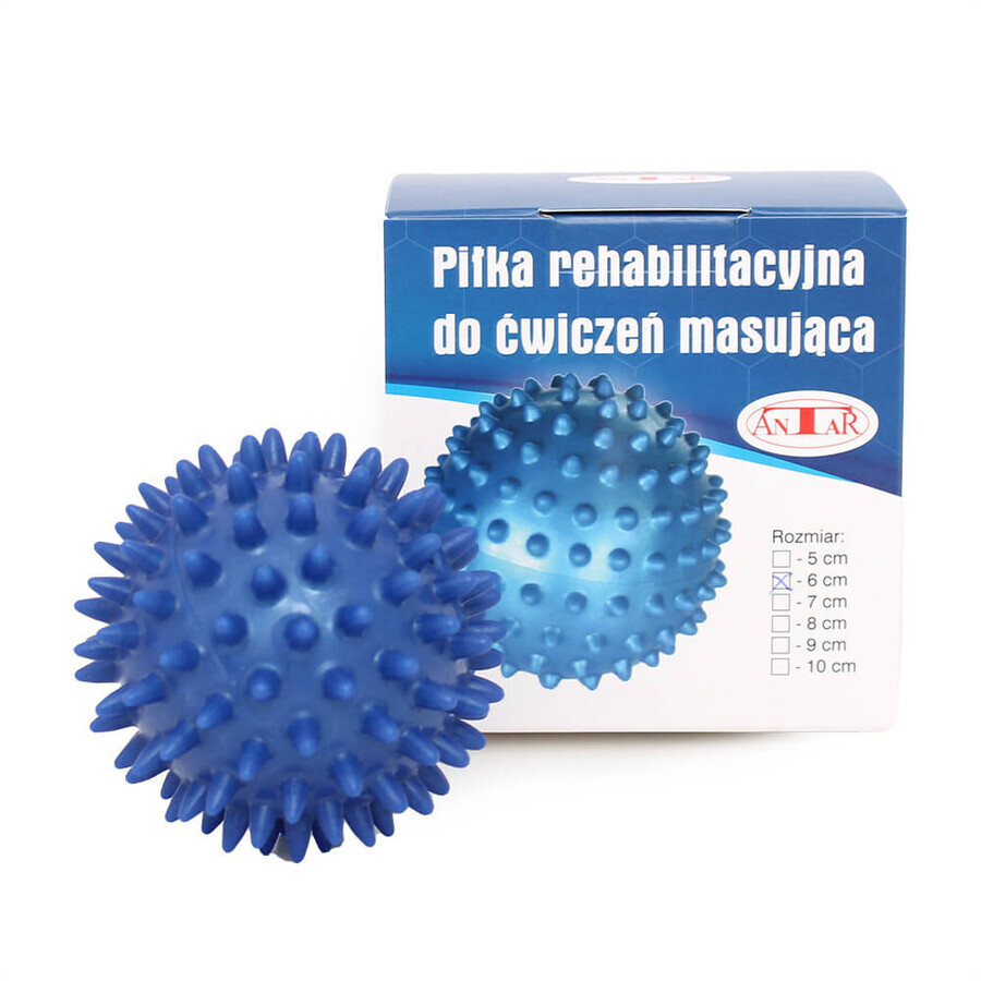 Minge de masaj pentru recuperare albastra Antar, 6 cm, 1 bucata, Biogenetix