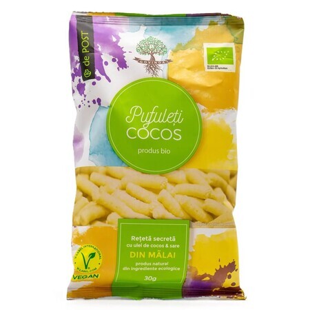 Feuilletés de maïs bio à l'huile de coco et au sel de mer, 30 g, Govinda