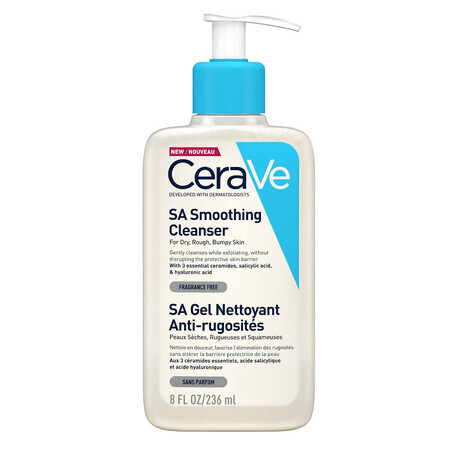 CeraVe SA Detergente Levigante Per Pelli Molto Secche, Ruvide e Screpolate, 236 ml