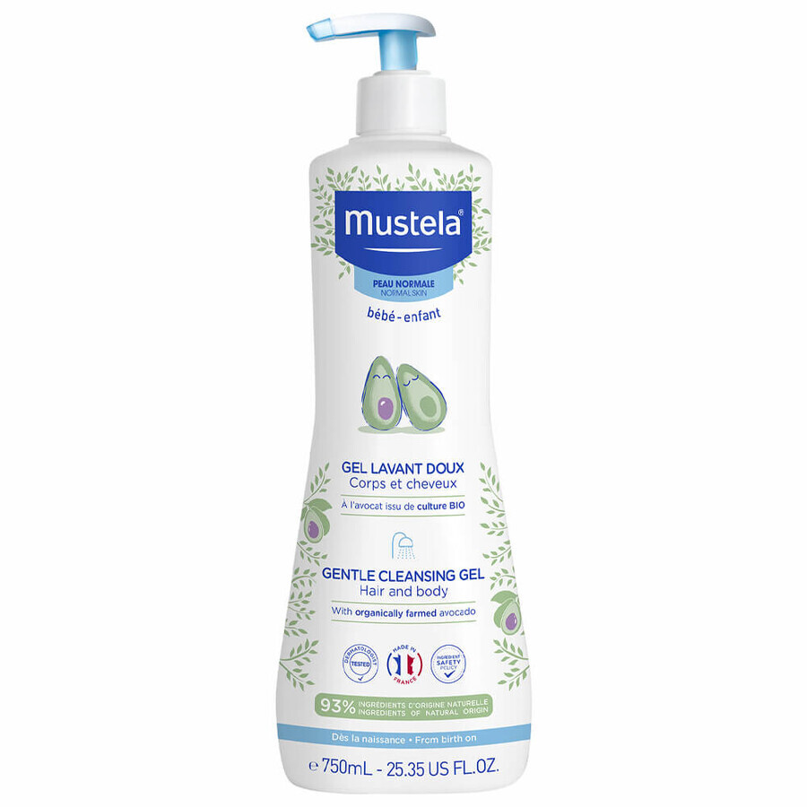 Mustela Detergente Delicato Corpo e Capelli Azione Addolcente e Lenitiva, 750ml