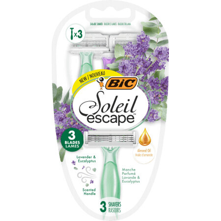 BIC Lavendel scheerapparaat, 3 stuks