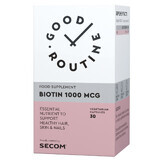 Biotine 1000 mcg Good Routine, 30 plantaardige capsules, Secom