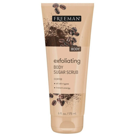 Exfoliant de corp cu zahar si cafea, 175 ml, Freeman