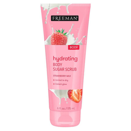 Hydraterende Lichaamsscrub met Melk en Aardbei, 175 ml, Freeman