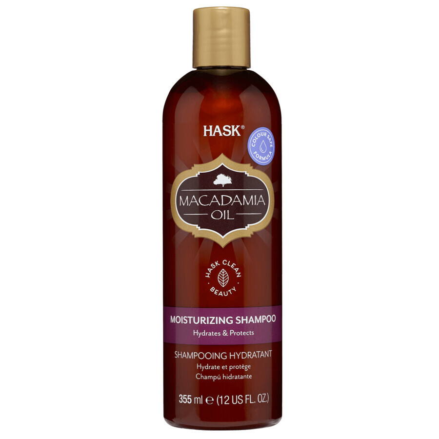 Champú hidratante y protector con aceite de macadamia, 355 ml, Hask