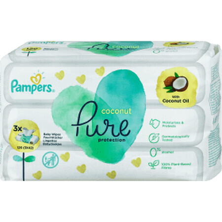 Pampers Pure Coconut Feuchttücher 3x44, 132 Stück