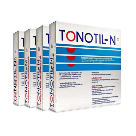 Tonotil N pulb+solv Verpakking 4 x 10 fl buv Vianex
