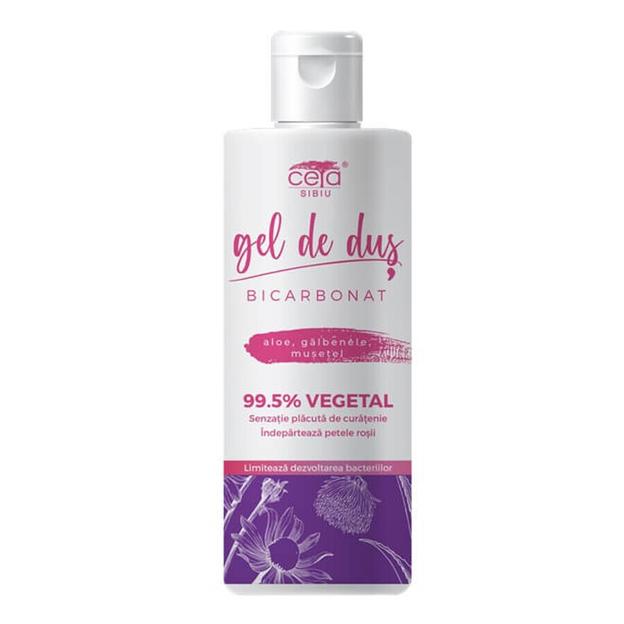 Gel douche 99,5% végétal avec bicarbonate, aloès, souci, camomille, 200 ml, Ceta Sibiu