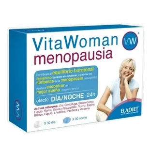 Vitawoman Menopause supplement for relief of menopausal symptoms, 60 capsules, Eladiet