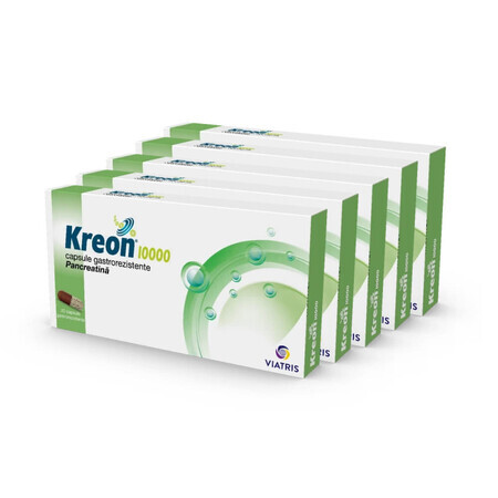 Kreon 10.000, 5 x 20 capsule gastrorezistente, Mylan Healthcare