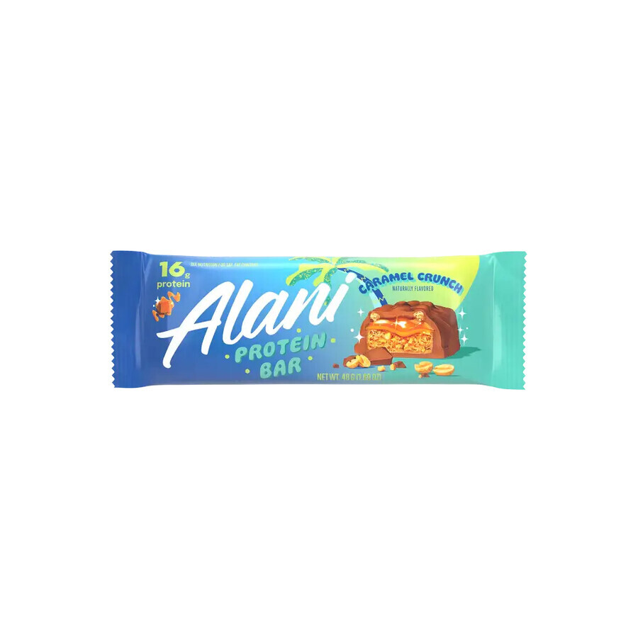 Alani Nu Fit Snacks, Eiwitreep Crunchy met Karamelsmaak, 48 G, GNC