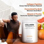 Codeage Collageen Vitamine C+, gehydrolyseerd collageen met vitamine C en hyaluronzuur, 283 g, GNC