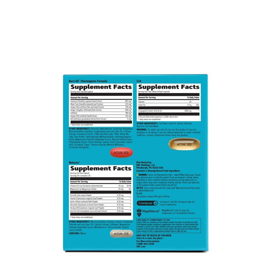 Total Lean® Burn &amp; Define Vitapak®, Compleet Afslankprogramma, 30 zakjes, GNC 