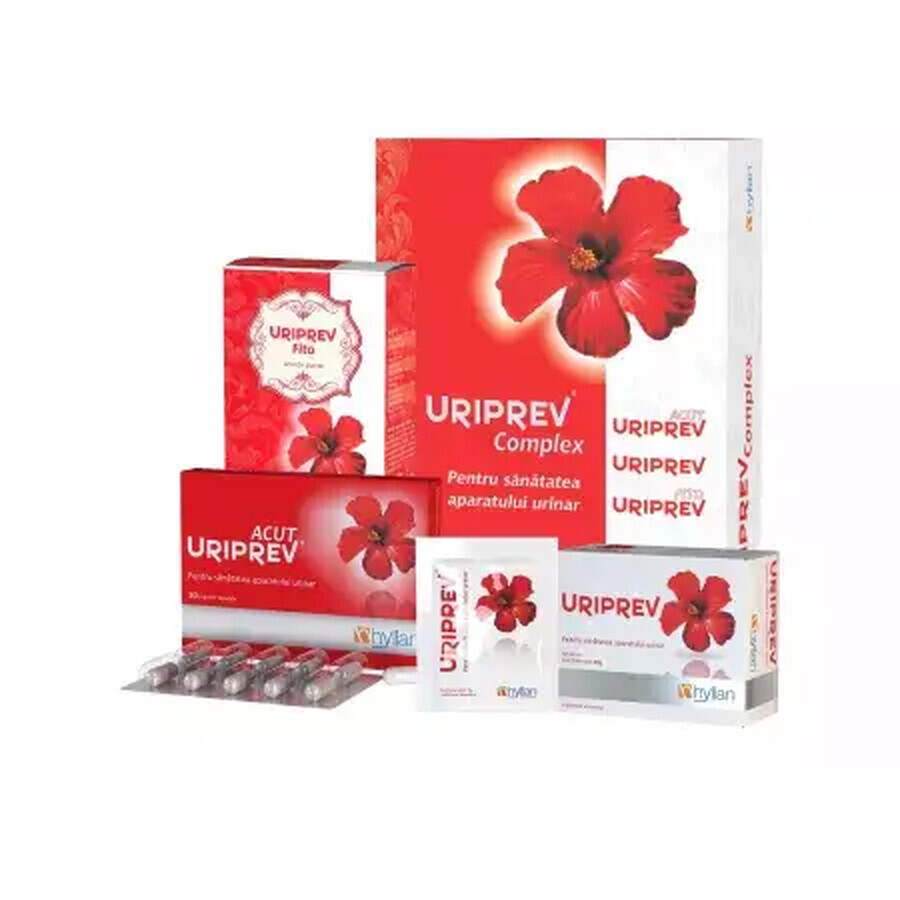 Uriprev Complex, 10 capsule + 12 bustine + 80 g, Hyllan