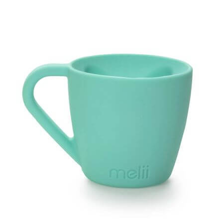 Tasse pour enfants avec design intérieur, ours, bleu, miel