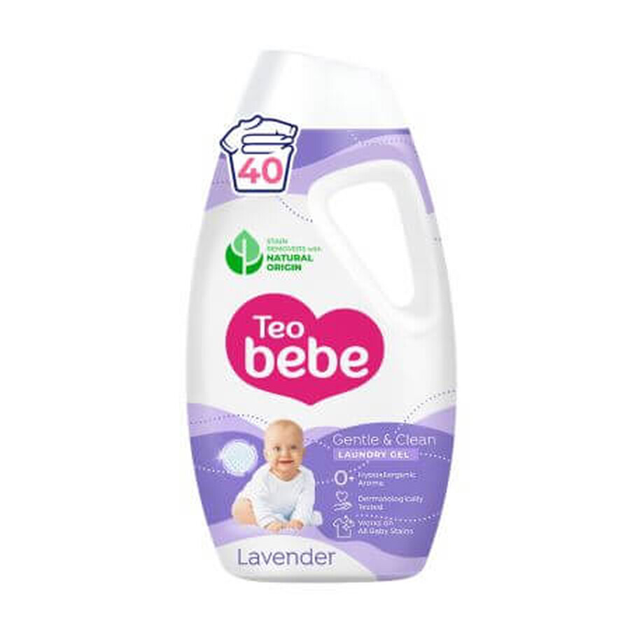 Gel détergent Gentle & Clean, lavande, 1800 g, Teo Baby