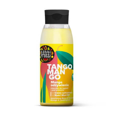 Tutti Frutti Lait de bain nourrissant à la mangue et à la citronnelle, 400 ml, Farmona