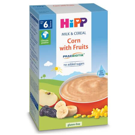 Milch und Getreide mit Mais und Obst, ab 6 Monaten, 250 g, Hipp