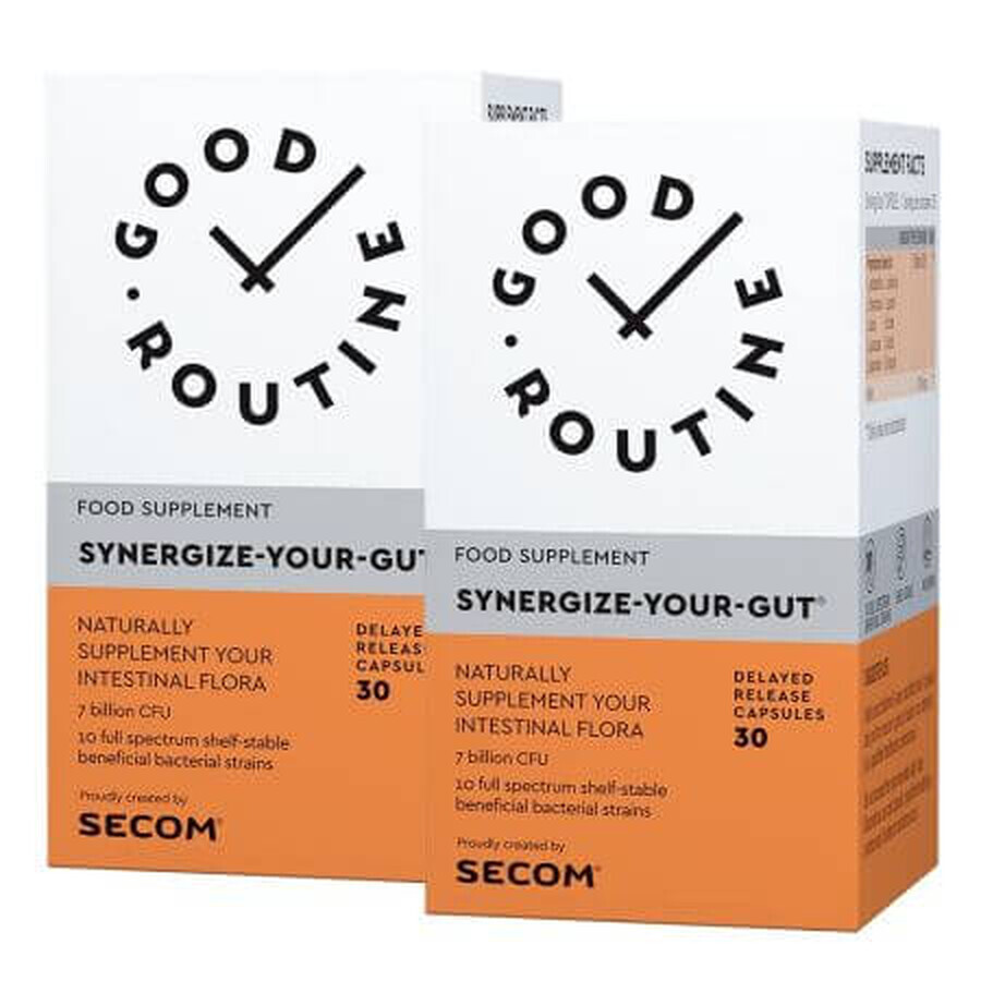 Synergize Your Gut Good Routine, 2 x 30 gélules, Secom
