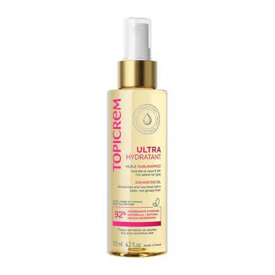 Huile émolliente ultra hydratante, 125 ml, Topicrem