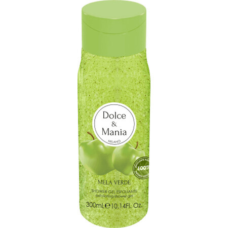 Dolce&Mania Gel douche exfoliant à la pomme verte, 300 ml