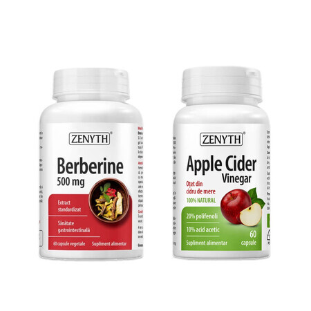 Appelciderazijn 60 caps + Berberine 500 mg 60 caps Zenyth