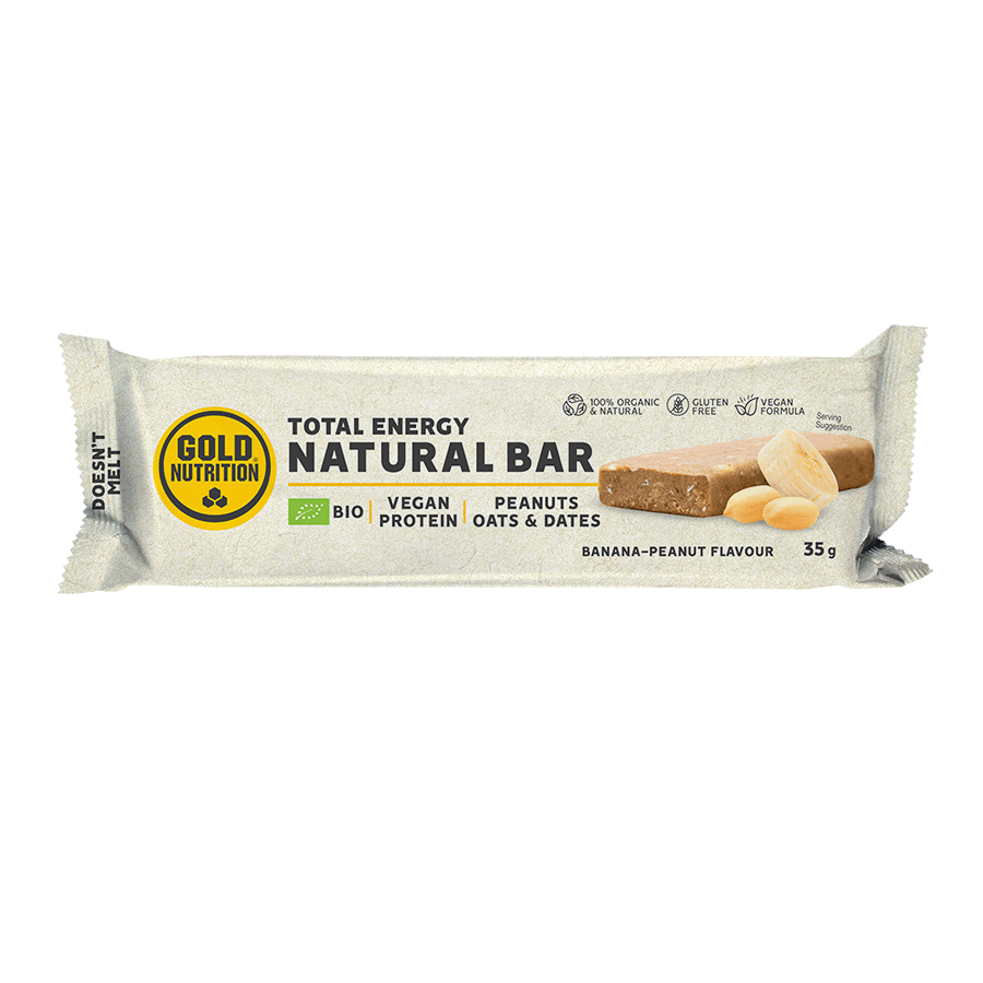 Bio Natuurlijke Banaan-Pinda Eiwitreep, 35 g, Gold Nutrition