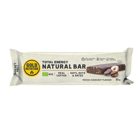 Proteinriegel Bio Natural Bar Mokka-Erdnuss, 35 g, Gold Nutrition