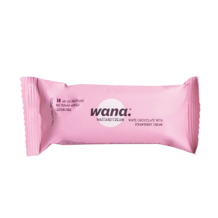 Wana eiwitwafel met chocolade aardbei, 43 g, Wana