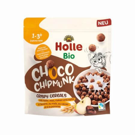 Biologische Krokante Granen Choco ChipMunk, + 1 jaar, 125 g, Holle