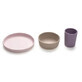 Set van 3 siliconen voedselbakjes, paars, roze en grijs, Melii