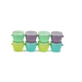 Set van 8 Snap&amp;Go siliconen bakjes, 118 ml, Melii