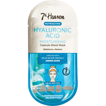 7th Heaven Lingettes pour masque facial à l'acide hyaluronique, 1 pièce